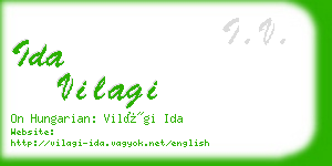 ida vilagi business card